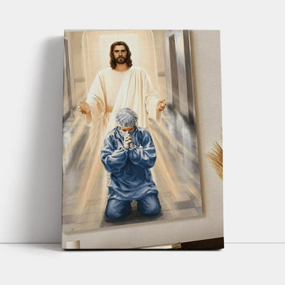 Merciful Jesus Bless Our Healthcare Heroes Nurses Canvas Poster