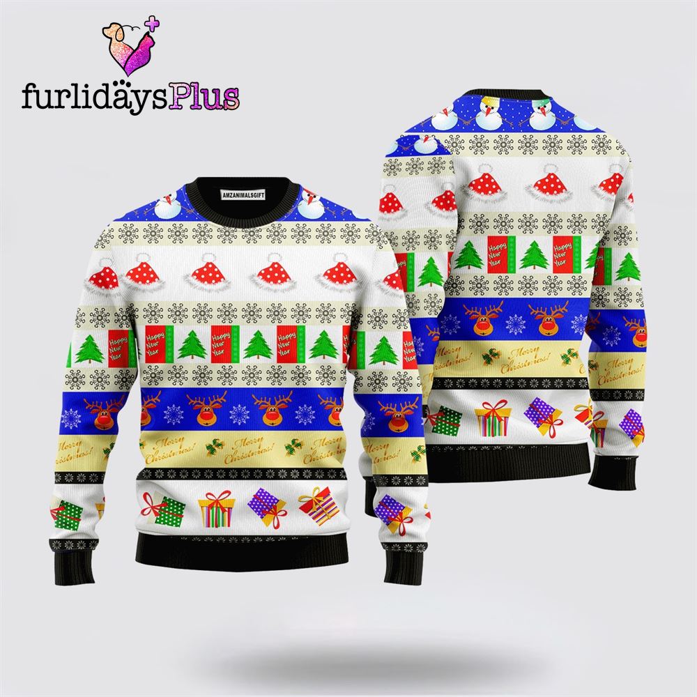 Merry Christmas And Happy New Year Sweater ,Christmas Ugly Sweater For Men, Women
