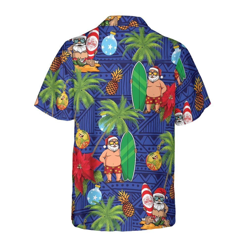 Merry Christmas Santa Claus Funny Christmas Hawaiian Shirt, Xmas Hawaiian Shirts