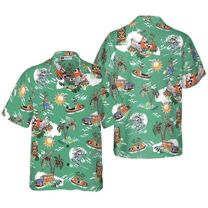 Merry Christmas Santa Claus Funny Hawaiian Shirt, Xmas Hawaiian Shirts