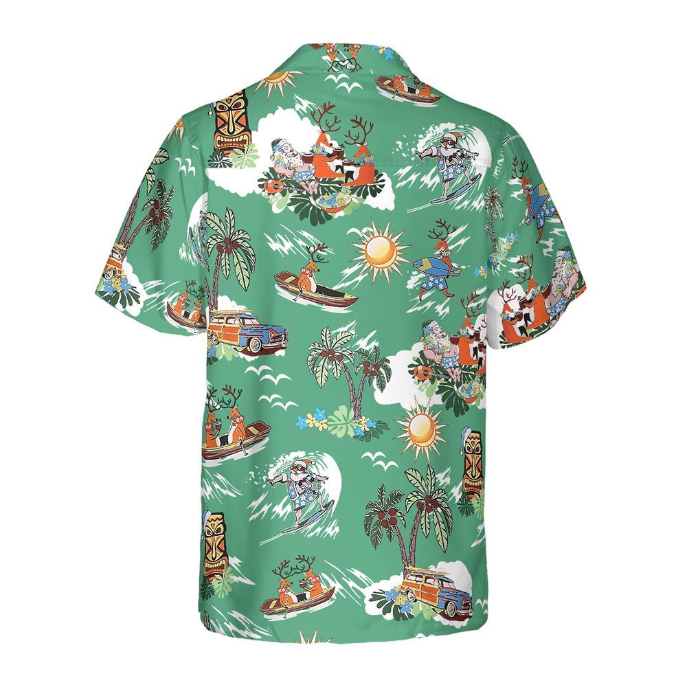 Merry Christmas Santa Claus Funny Hawaiian Shirt, Xmas Hawaiian Shirts