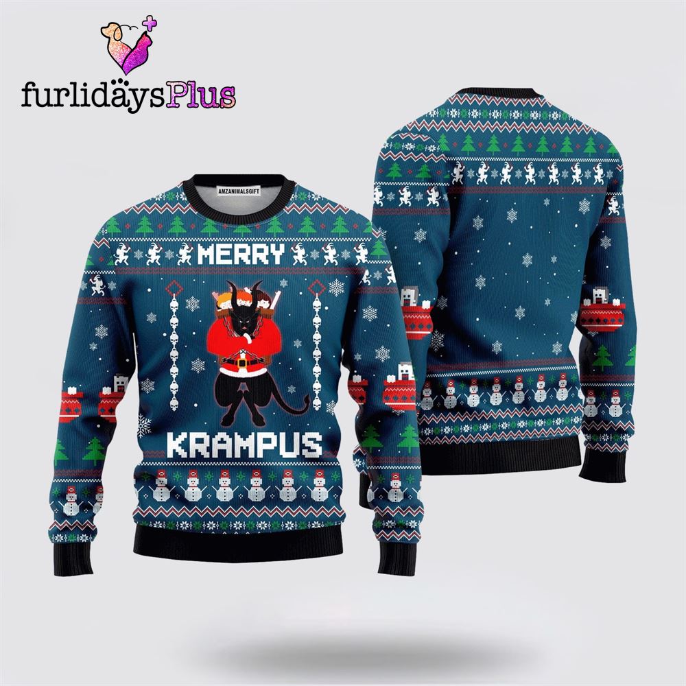 Merry Krampus Sweater Christmas ,Christmas Ugly Sweater For Men, Women