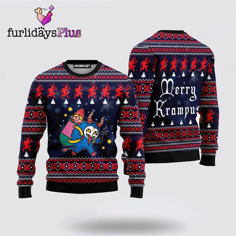 Merry Krampus Urly Christmas Sweater ,Christmas Ugly Sweater For Men, Women