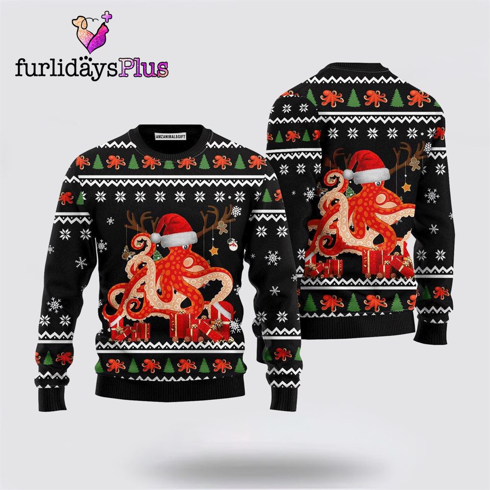 Merry Octomas Sweater Christmas ,Christmas Ugly Sweater For Men, Women
