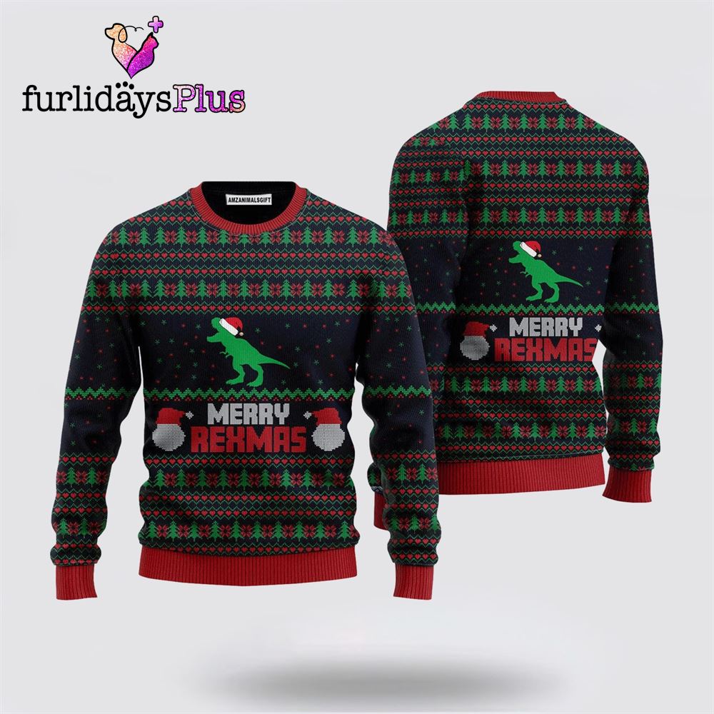 Merry Rexmas Vintage Sweater ,Christmas Ugly Sweater For Men, Women