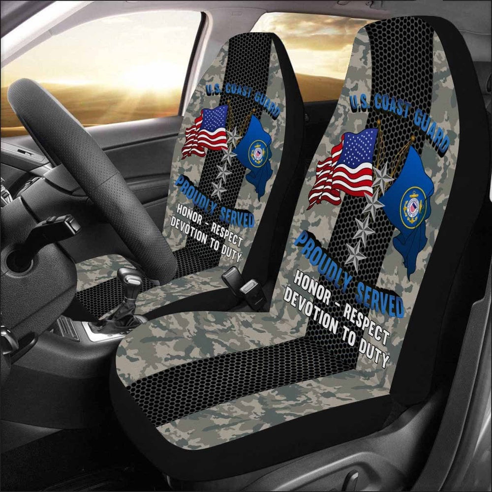 Military Car Seat Covers, US Coast Guard O-10 Admiral O10 ADM Flag Officer Car Seat Covers