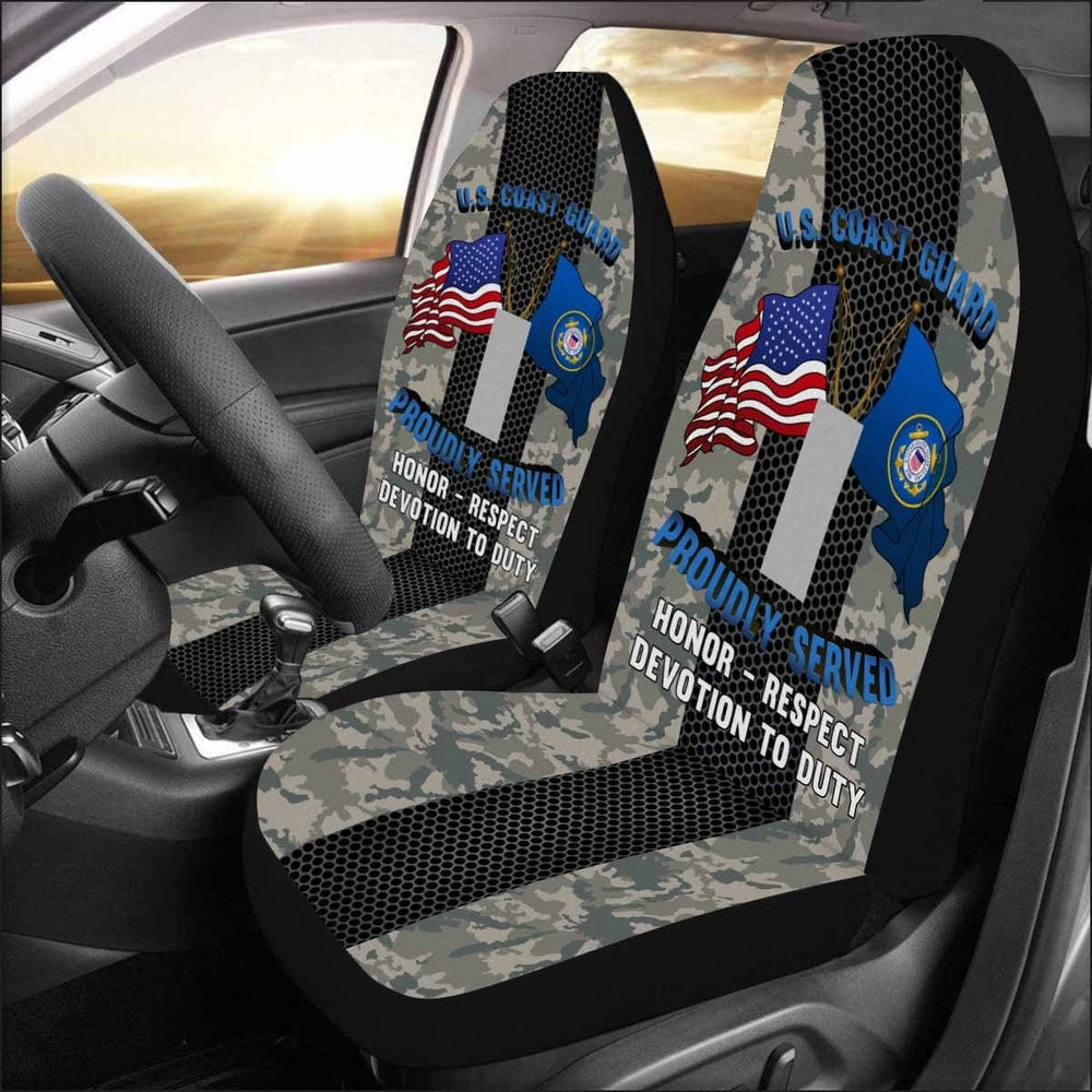 Military Car Seat Covers, US Coast Guard O-2 Lieutenant Junior Grade O2 LTJG Junior Officer Car Seat Covers