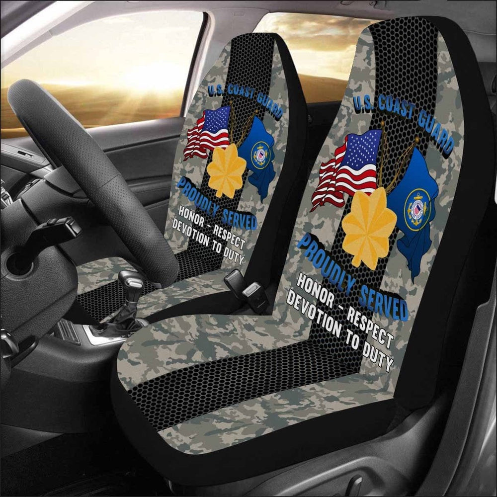 Military Car Seat Covers, US Coast Guard O-4 Lieutenant Commander O4 LCDR Junior Officer Car Seat Covers