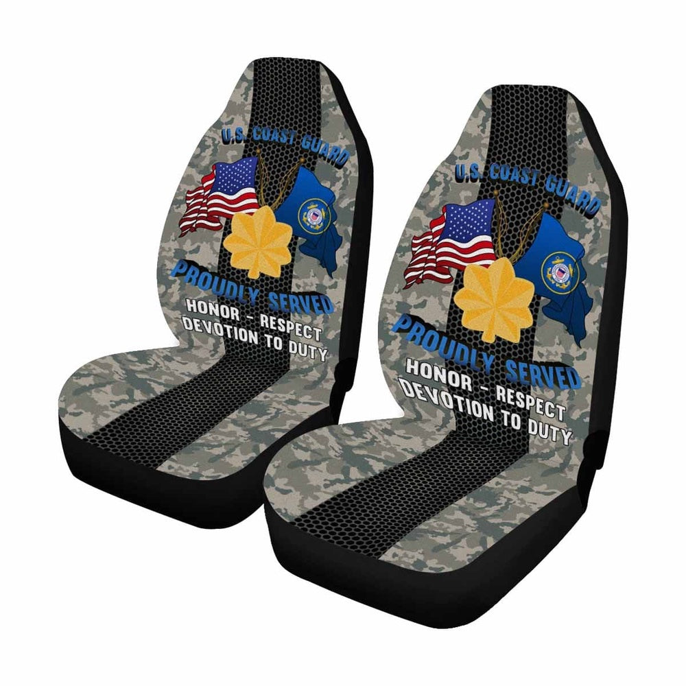 Military Car Seat Covers, US Coast Guard O-4 Lieutenant Commander O4 LCDR Junior Officer Car Seat Covers