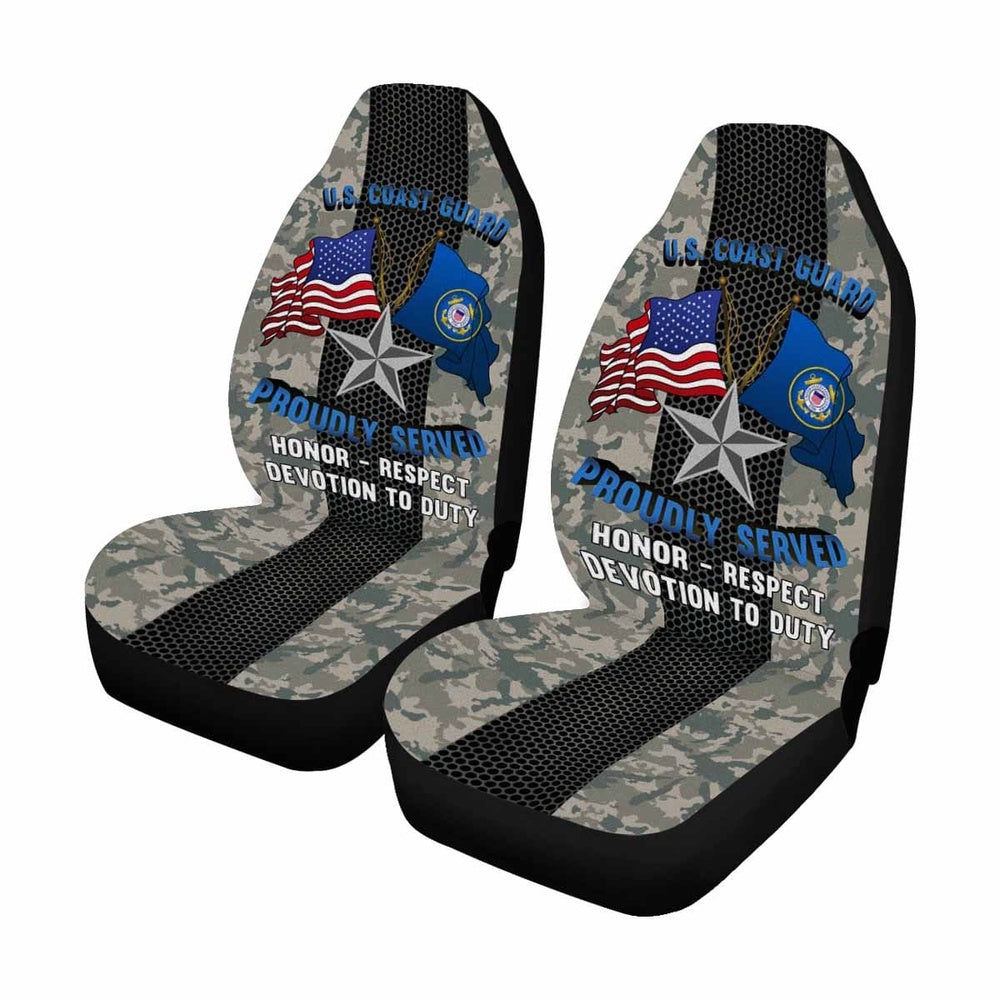 Military Car Seat Covers, US Coast Guard O-7 Rear Admiral Lower Half O7 DRML Flag Officer Car Seat Covers