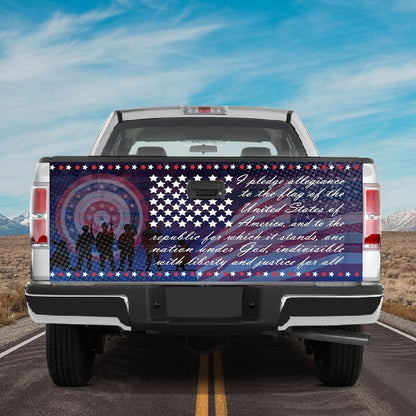 Military Car Wrap, American Veteran Tailgate Wrap American Flag Tailgate Cover Usa Military Car Decal Car Accessories
