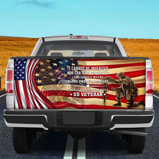 Military Car Wrap, American Veteran Tailgate Wrap Decal Eagle American Tailgate Decal Us Veteran It Cannot Be Inherited