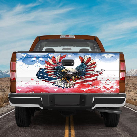 Military Car Wrap, Eagle American Flag Tailgate Wrap American Patriot Tailgate Wrap For Trucks Car Accessories