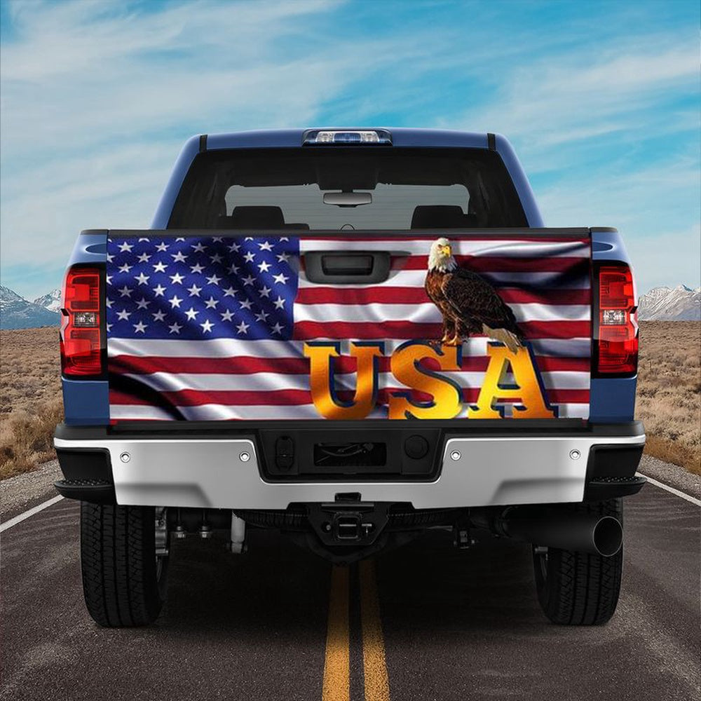 Military Car Wrap, Eagle American Patriot Truck Tailgate Wrap America Patriotic Day Gift Idea