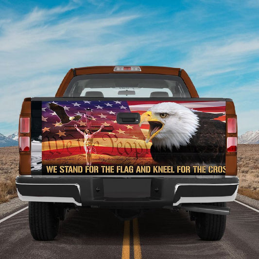 Military Car Wrap, Eagle American We The People We Stand For The Flag Tailgate Decals For Trucks