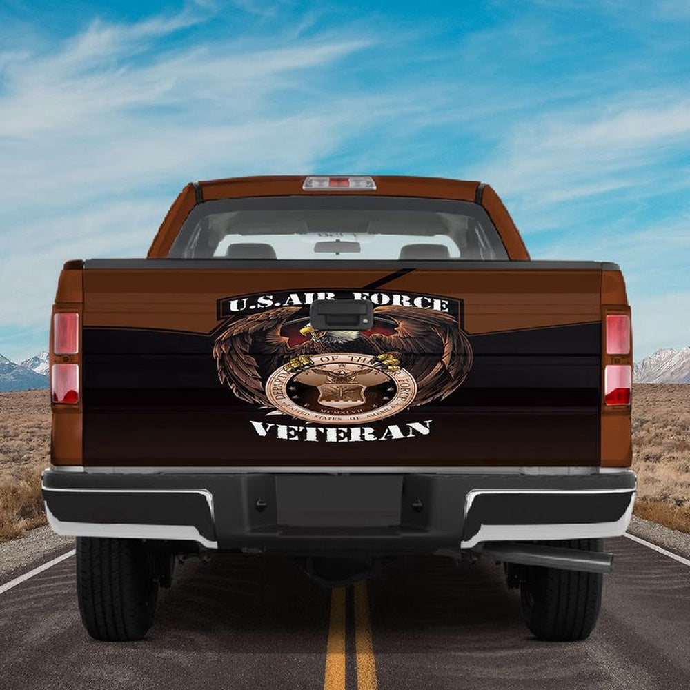 Military Car Wrap, Eagle Usa Veteran Tailgate Vinyl Graphic Wrap Us Air Force Veteran Tailgate Wrap For Trucks
