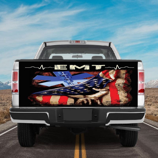 Military Car Wrap, Emt Tailgate Wrap American Ambulance Tailgate Cover American Medical Tailgate Cover Car Decor