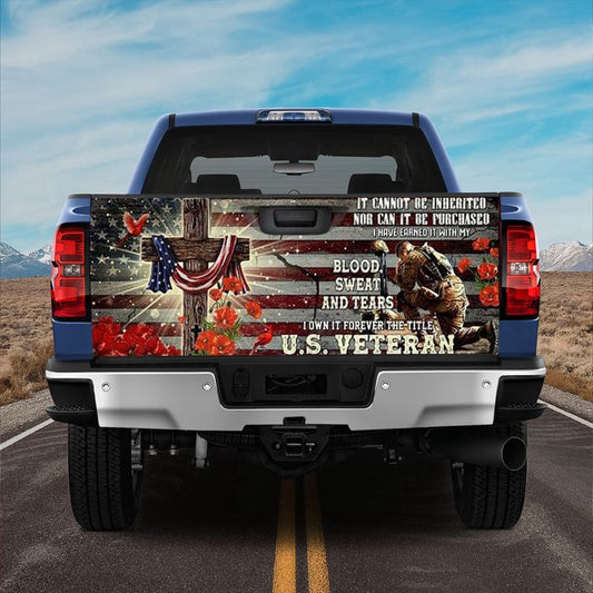 Military Car Wrap, Forever The Title U.s.veteran Truck Tailgate Wrap Soldier Gift Idea