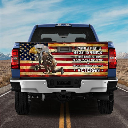 Military Car Wrap, Forever The Title Veteran Truck Tailgate Wrap Soldier Holiday Decor Gift