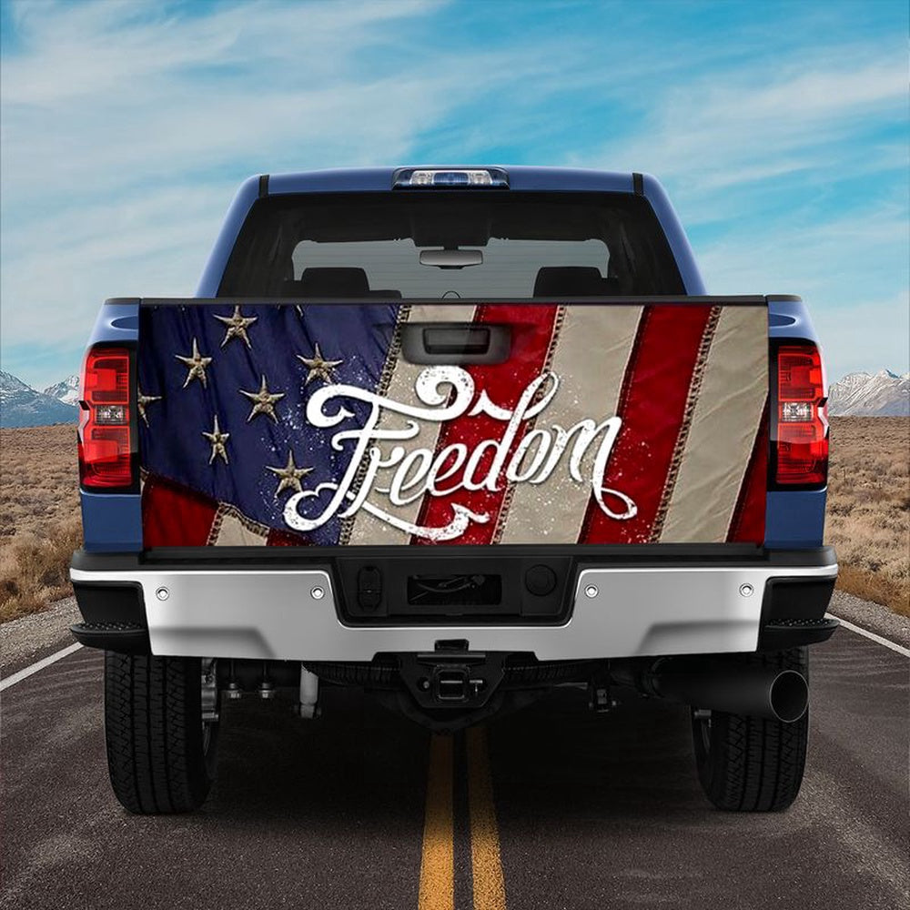 Military Car Wrap, Freedom Truck Tailgate Decal American Flag Print Freedom Independence Day