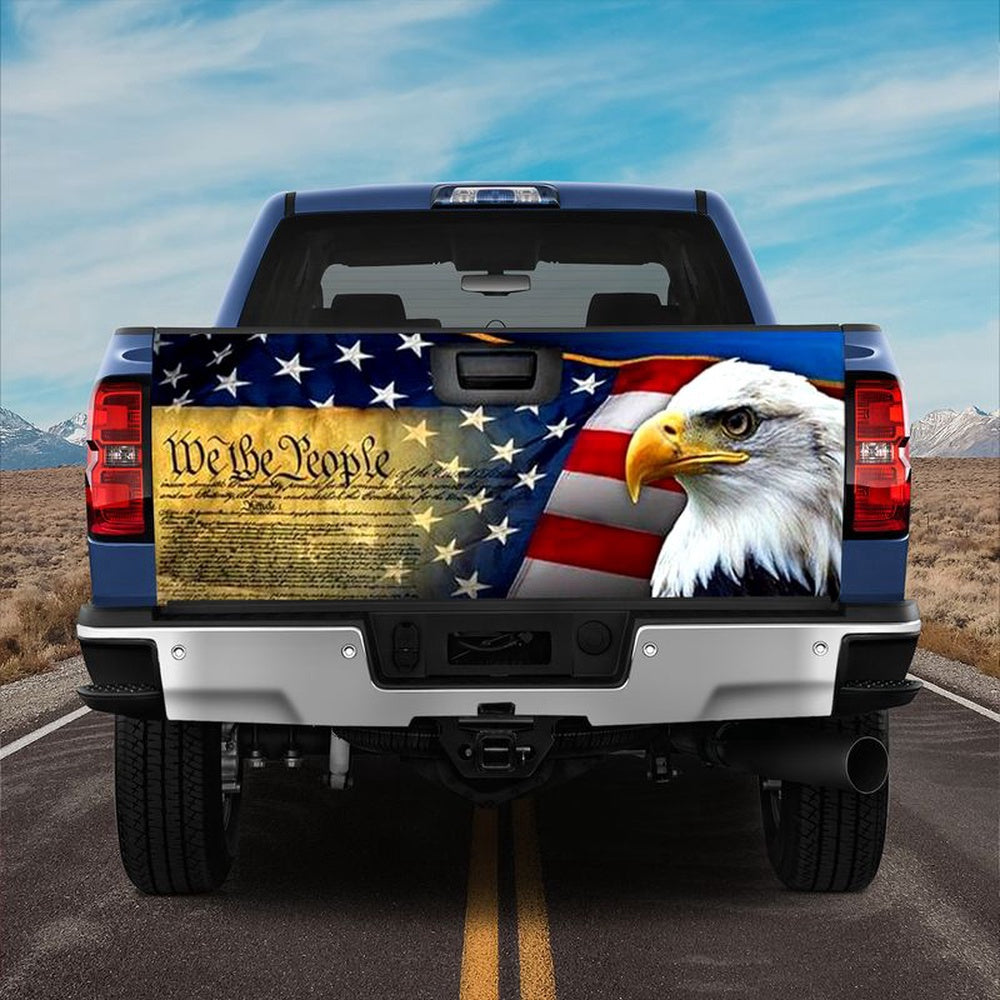 Military Car Wrap, Heading Bird We The People Taligate Decal Independence Day Gift