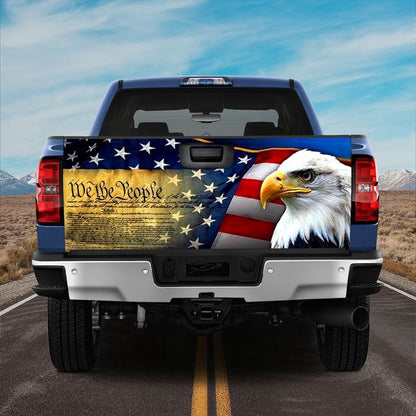 Military Car Wrap, Heading Bird We The People Taligate Decal Independence Day Gift