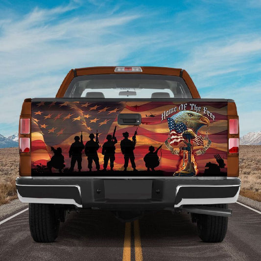 Military Car Wrap, Home Of The Free American Veteran  Memorial Day Freedom Day Decor