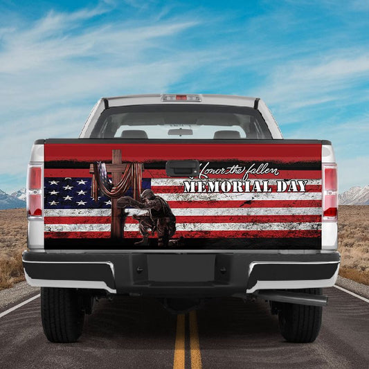 Military Car Wrap, Honor The Fallen Memorial Day Us Veteran Tailgate Wrap Decal Remembrance Day Decoration