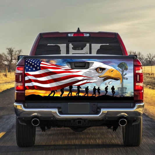 Military Car Wrap, Memorial Day Remember & Honor Veteran Truck Tailgate Wrap Memorial Day Gifts