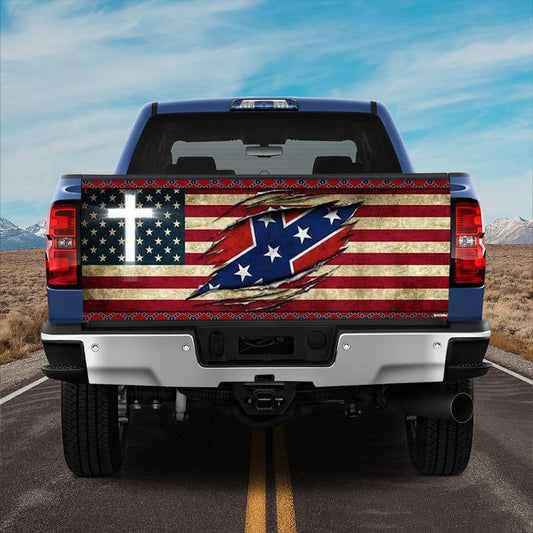 Military Car Wrap, Southern Heritage Not Hate Confderate Truck Tailgate Decal Sticker Wrap Decor