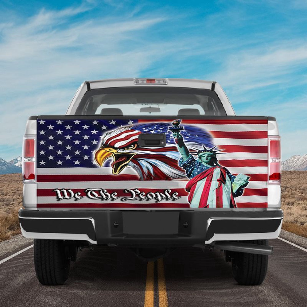 Military Car Wrap, Tailgate Wrap We The People 1776 American Flag Tailgate Cover Patriot Car Cover Car Accessories