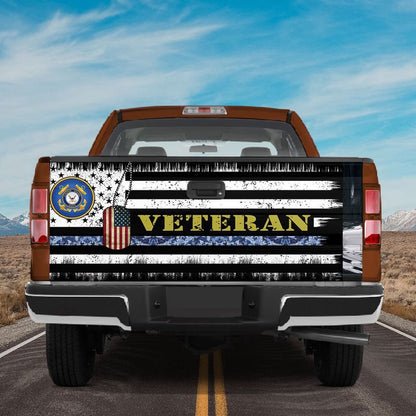 Military Car Wrap, Truck Decals American Flag Tailgate Decal Veteran Truck Tailgate Decal Wrap Camo Blue Stickers Car