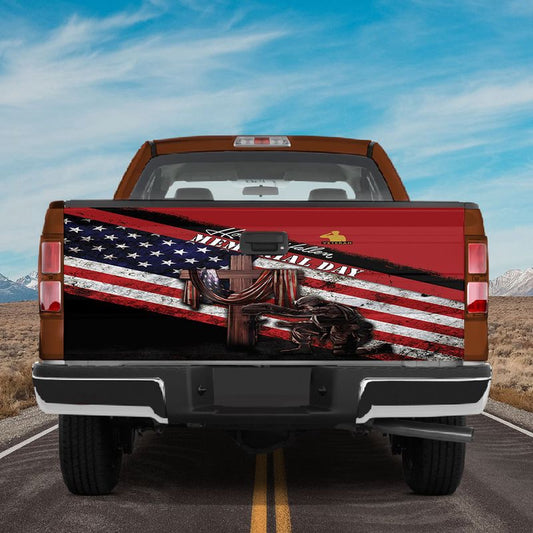 Military Car Wrap, Truck Tailgate Wrap American Veteran Honor The Fallen Memorial Day American Flag Tailgate Wrap