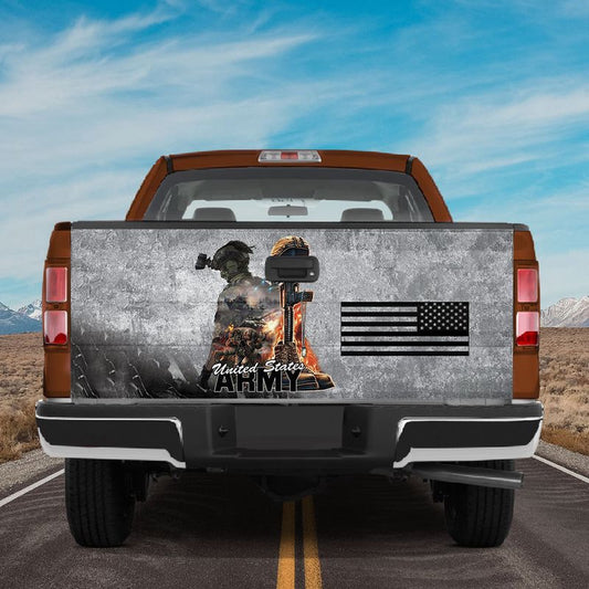 Military Car Wrap, Truck Tailgate Wrap Us Army Veteran Truck Decal Graphics American Flag Tailgate Wrap