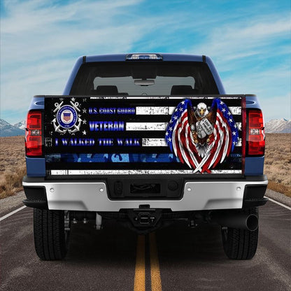 Military Car Wrap, U.s. Coast Guard Vetran I Walked The Walk Truck Tailgate Decal Sticker Wrap Soldier Gift