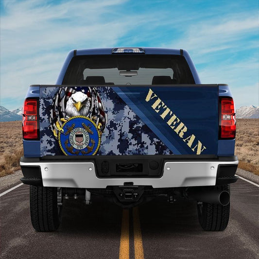 Military Car Wrap, U.s. Coast Guard Vetran Truck Tailgate Decal Sticker Wrap Soldier Gift
