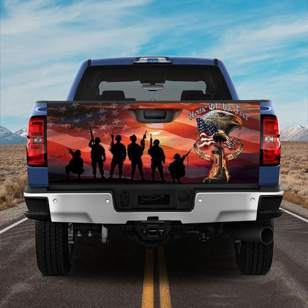 Military Car Wrap, U.s. Vetran American Patriots Egle Truck Tailgate Decal Soldier Gift Idea