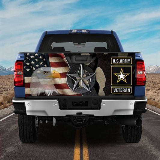 Military Car Wrap, U.s Army Veter N Truck Tailgate Decal The American Vetern