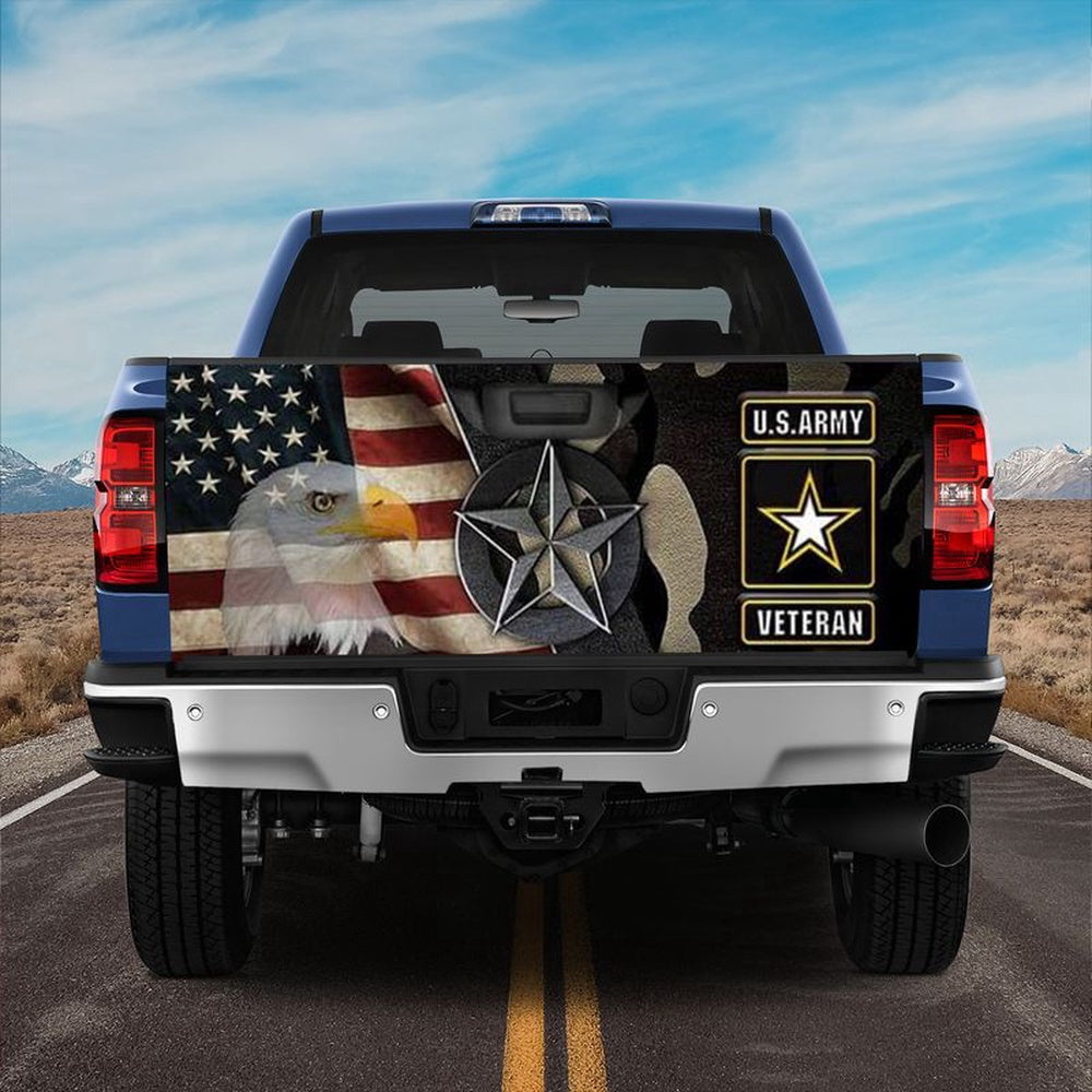 Military Car Wrap, U.s Army Vetern Truck Tailgate Decal Military Vetern Nice Gift