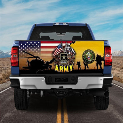 Military Car Wrap, United States Amy Truck Tailgate Decal Soldier Helicopter Gift Idea