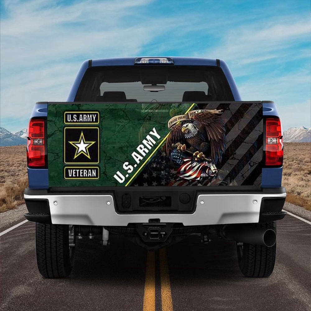 Military Car Wrap, United States Army Vetran Truck Tailgate Decal Soldier Printed Gift