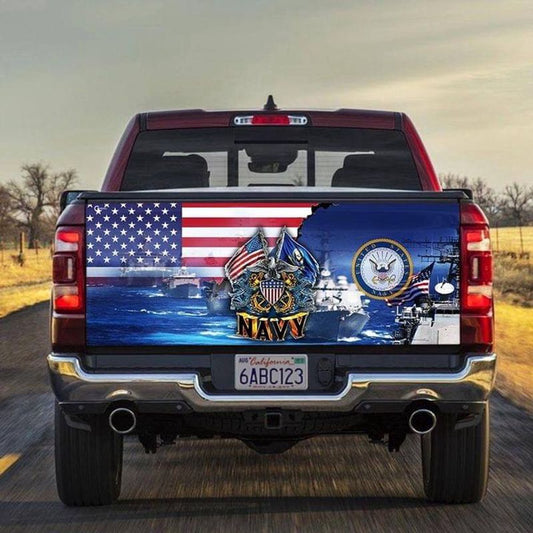 Military Car Wrap, United States Navy Truck Tailgate Decal Soldier Navy Lovers Truck Decor Gift