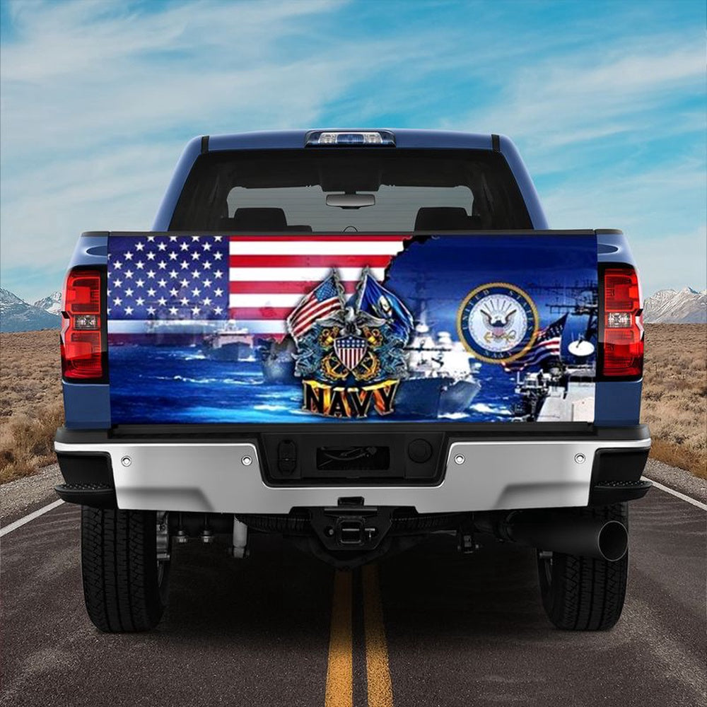 Military Car Wrap, United States Navy Truck Tailgate Decal Vetean Recognition Decor Decal Car