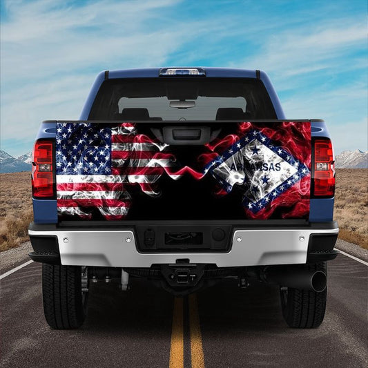 Military Car Wrap, Us State Arkansas Truck Tailgate Decal Sticker Wrap Patriotic Day Gift Idea