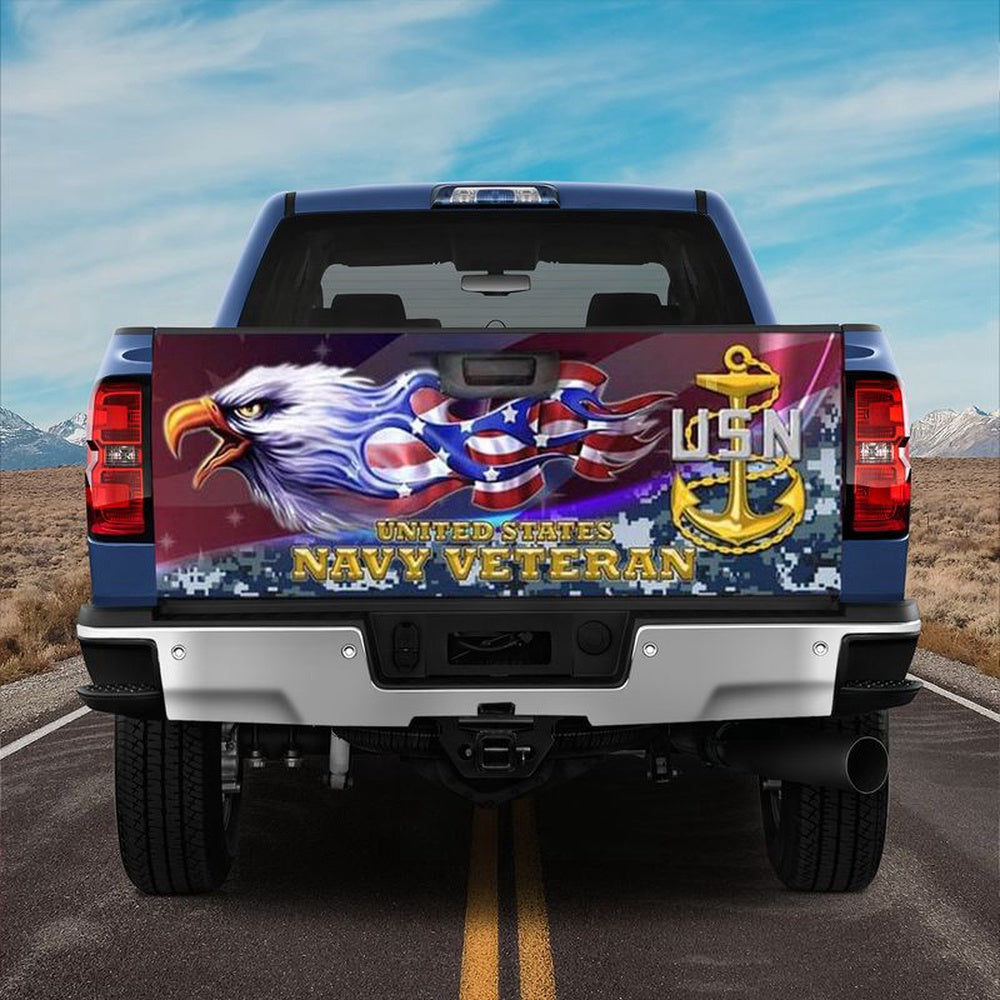 Military Car Wrap, Usa Navy Veteran American Truck Tailgate Decal Camo Pattern Print