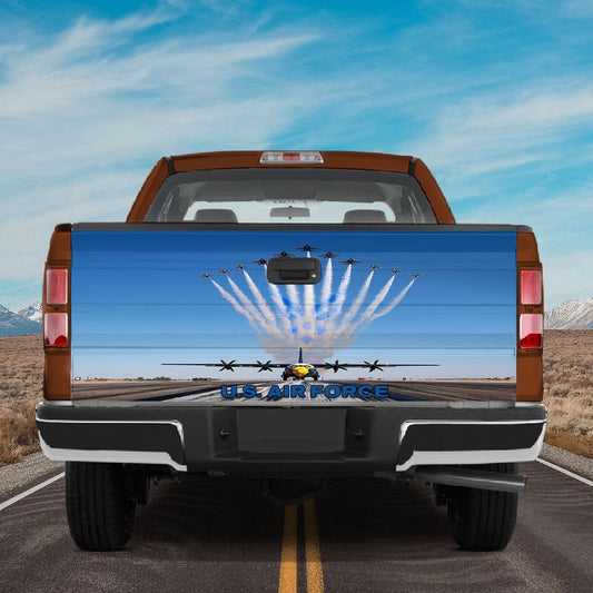 Military Car Wrap, Usaf Air Force Truck Tailgate Wrap Fighter Plane Tailgate Vinyl Graphic Wrap Car Decorations