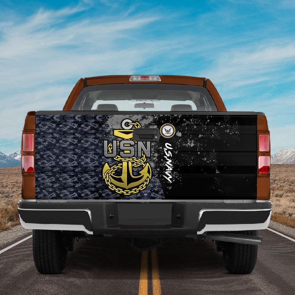 Military Car Wrap, Usn Us Navy Camouflge Tailgate Decals For Trucks Vinyl Graphics Wrap