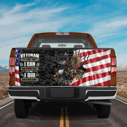 Military Car Wrap, Veteran It's Not That I Can Tailgate Wrap American Eagle Truck Decal Patriots Car Accessories