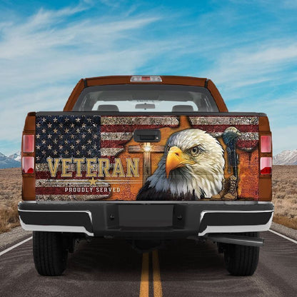 Military Car Wrap, Veteran Memorial Day Truck Tailgate Wrap Decal Us Eagle Decal Sticker Remembrance Day Gift