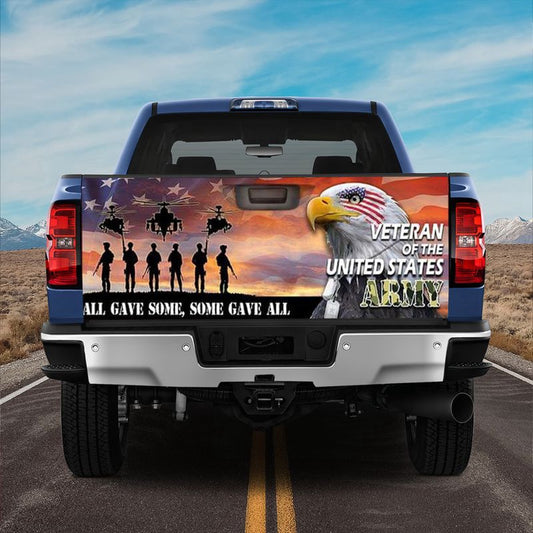 Military Car Wrap, Veteran Of The United States Army Truck Tailgate Decal Sticker Wrap Gift